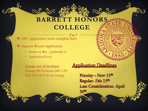 barrett application|barrett honors application.